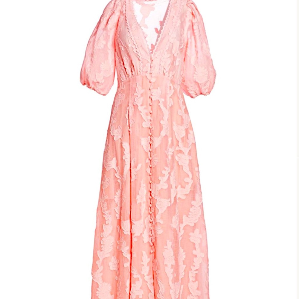 NWT Tanya Taylor pink lace maxi dress